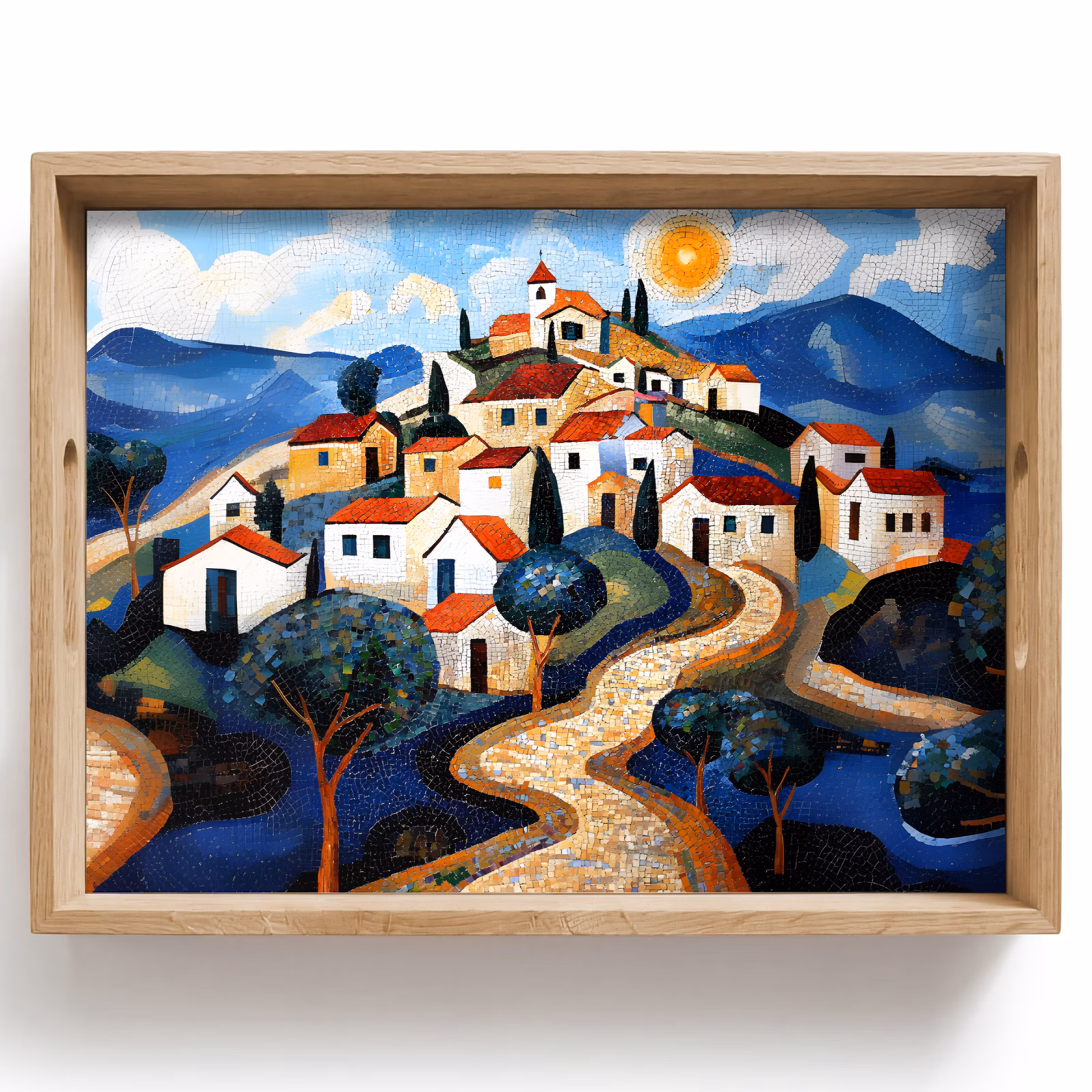 Plateau - Village - Collines - Soleil - Mosaïque — 1