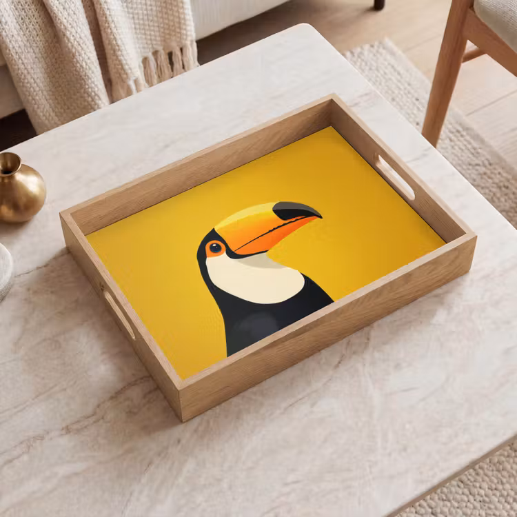 Plateau - Toucan - Minimaliste - Bec - Orange — 2