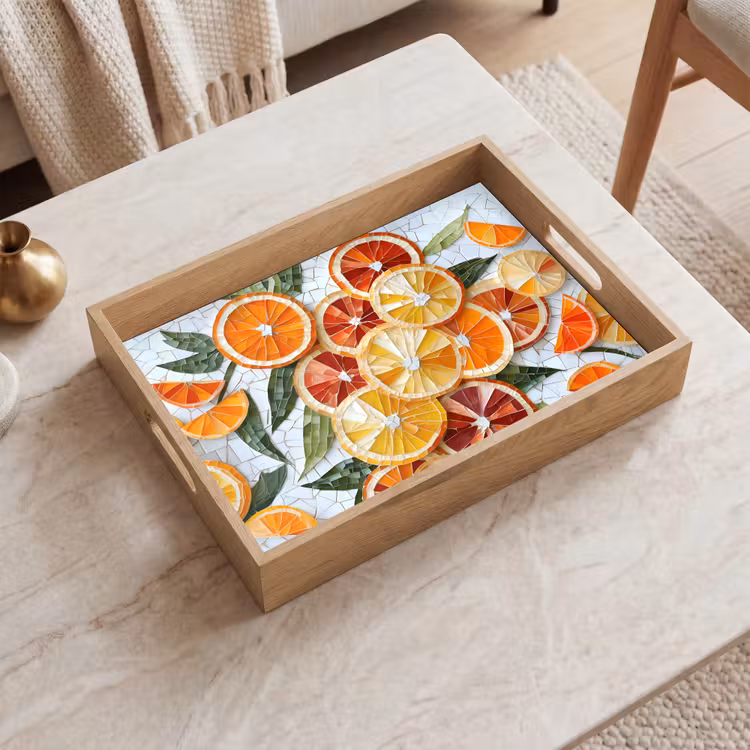 Plateau - Tranches - Fruits - Orange - Mosaïque — 2