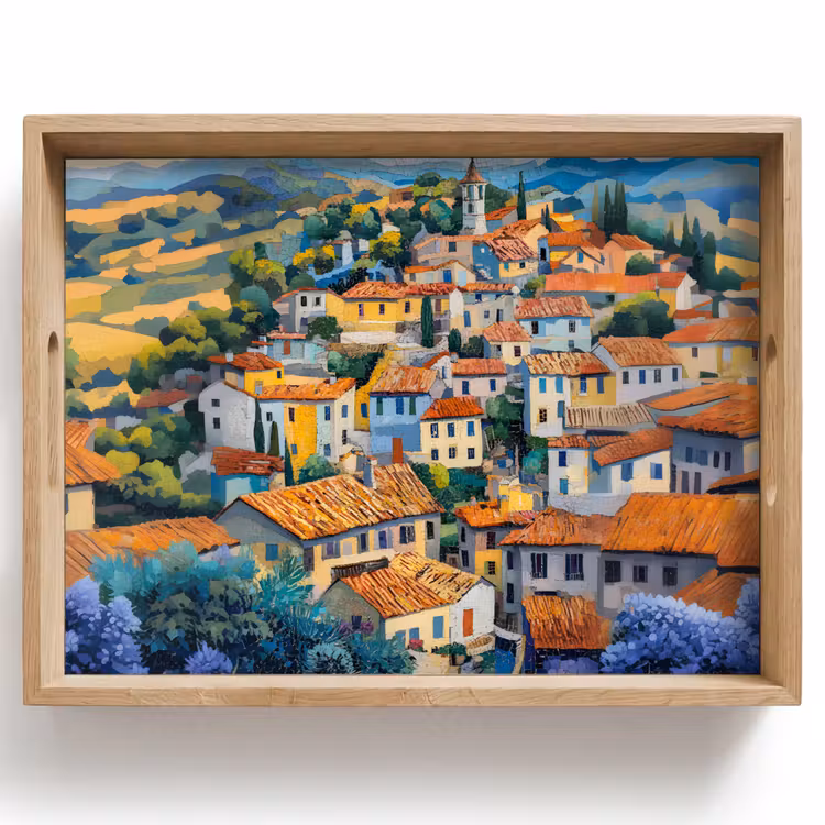 Plateau - Village - Collines - Paysage - Arbres — 1