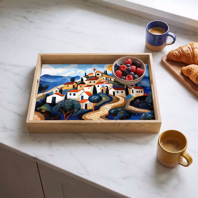 Plateau - Village - Collines - Soleil - Mosaïque — 3
