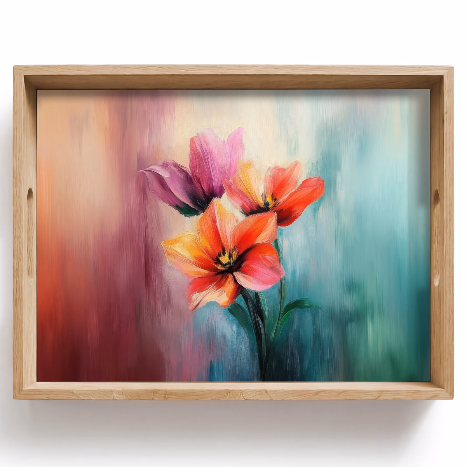 Plateau - Tulipes - Reflets de lumière - Dégradé de couleurs — 1