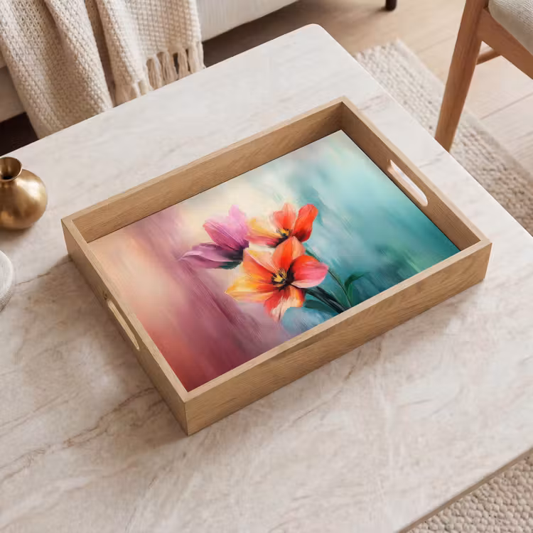 Plateau - Tulipes - Reflets de lumière - Dégradé de couleurs — 2