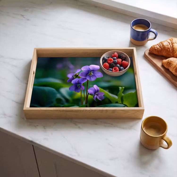 Plateau - Violettes - Pourpre - Fleur - Feuille — 3