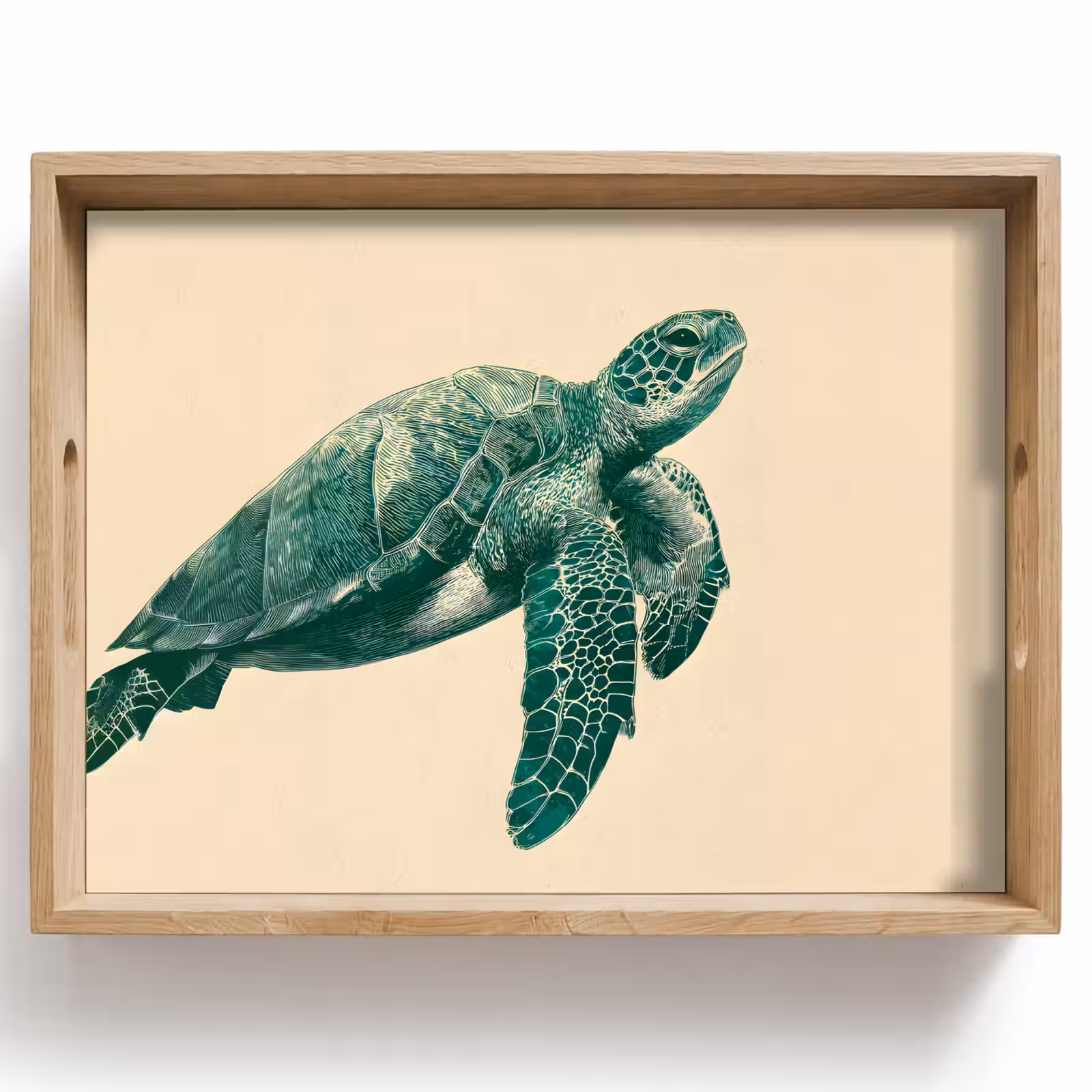Plateau - Tortue - Elégant - Vert - Bouclier — 1