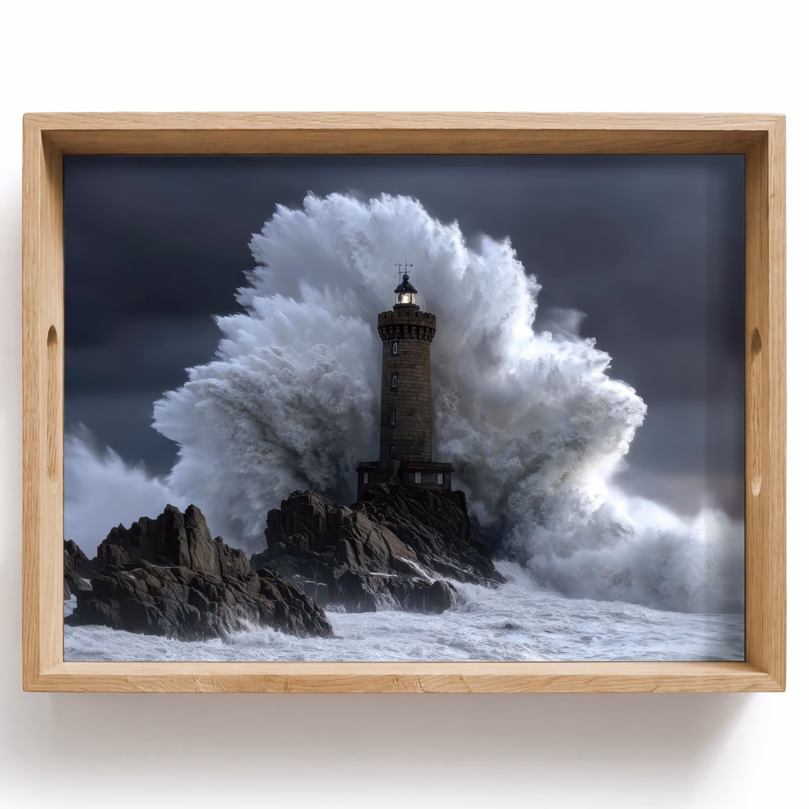 Plateau - Vague - Phare - Eau moussante — 1
