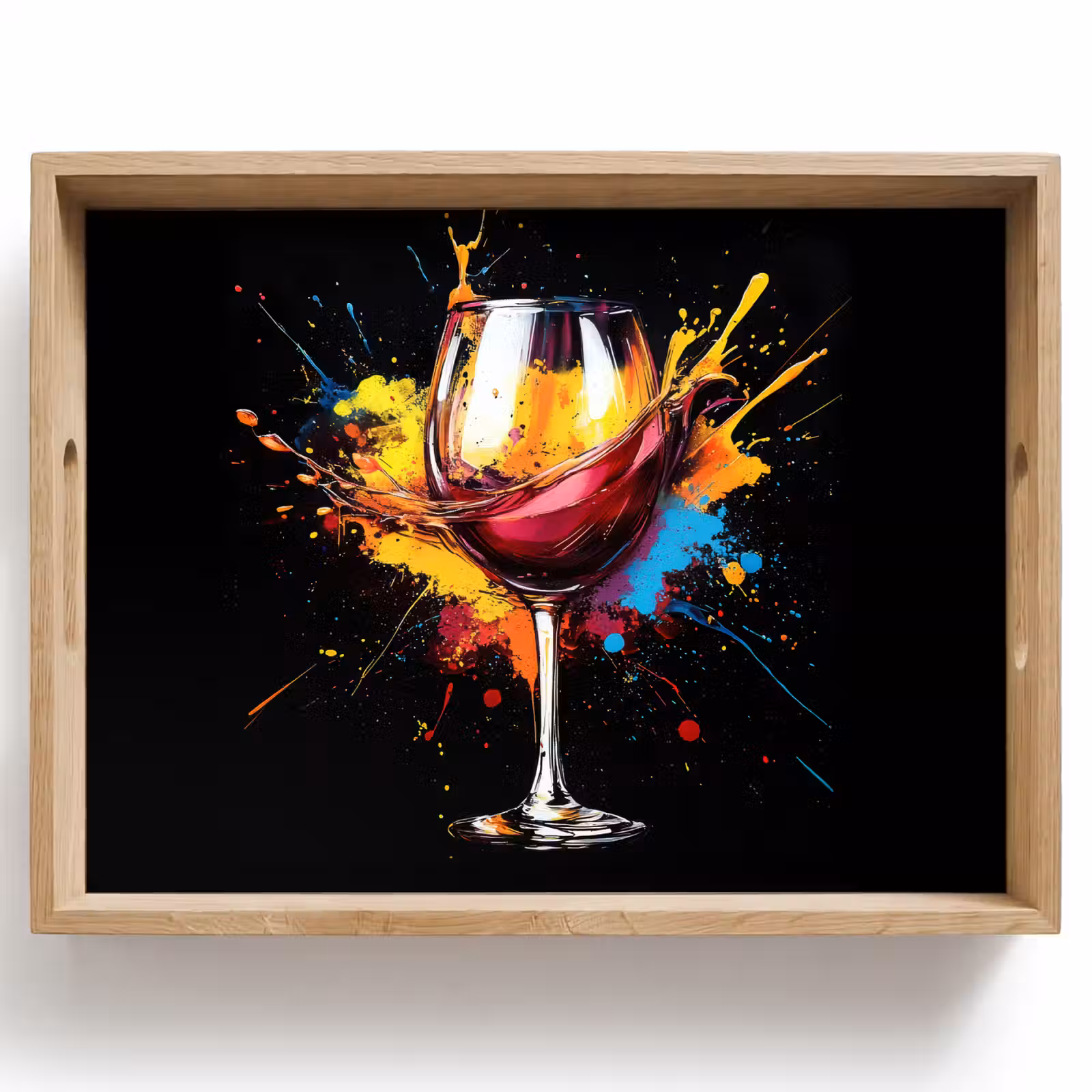 Plateau - Vin - Verre - Graffiti - Boisson - Rouge - Peinture — 1