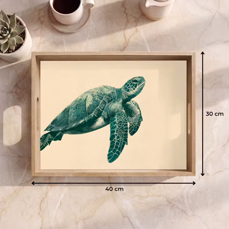 Plateau - Tortue - Elégant - Vert - Bouclier — 7