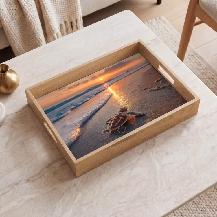 Plateau - Tortue - plage - Coucher de soleil — 2