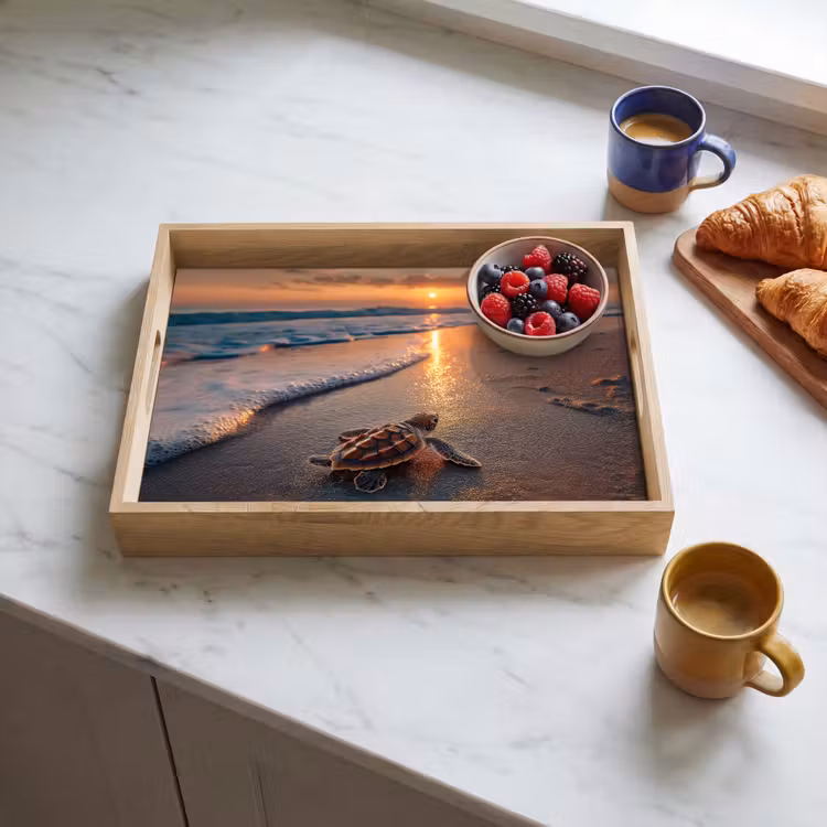 Plateau - Tortue - plage - Coucher de soleil — 3