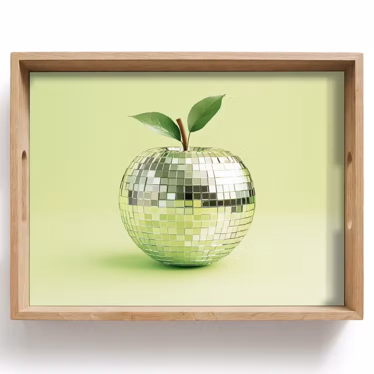 Plateau - Vert - Disco - Décoration - Pomme — 1