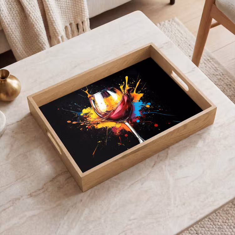 Plateau - Vin - Verre - Graffiti - Boisson - Rouge - Peinture — 2