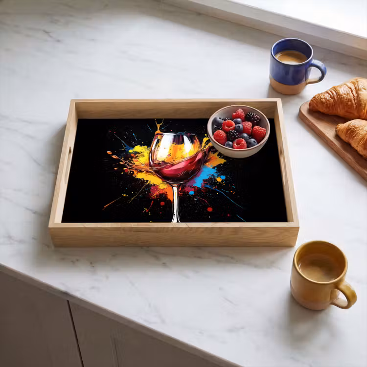 Plateau - Vin - Verre - Graffiti - Boisson - Rouge - Peinture — 3