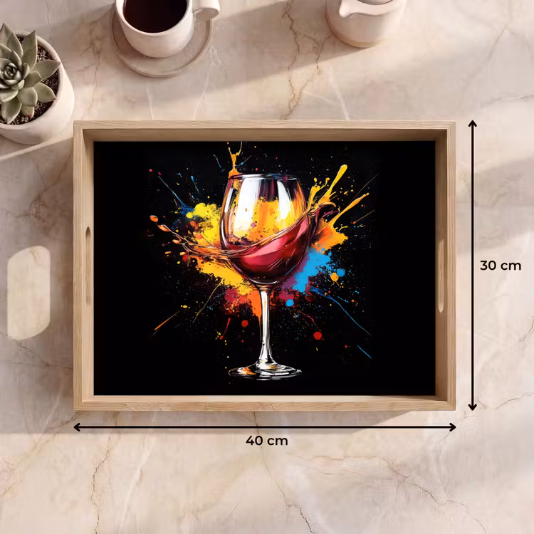 Plateau - Vin - Verre - Graffiti - Boisson - Rouge - Peinture — 7