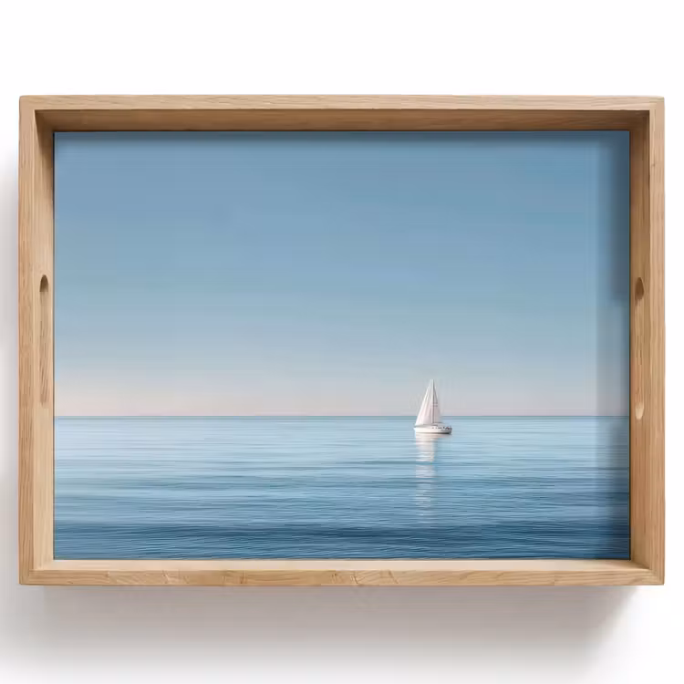 Plateau - Voilier - Mer calme - Ciel bleu vif — 1