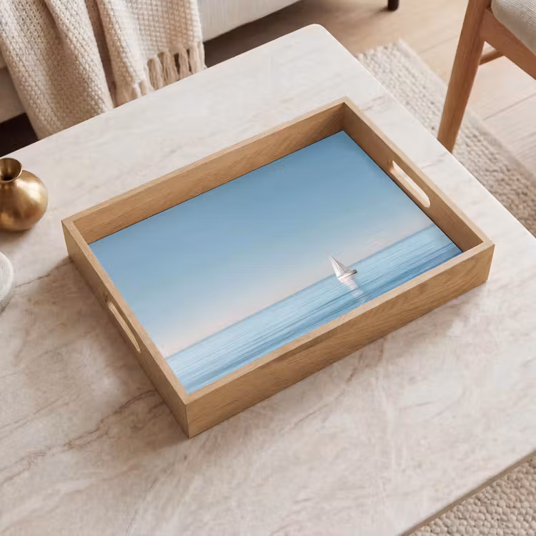 Plateau - Voilier - Mer calme - Ciel bleu vif — 2