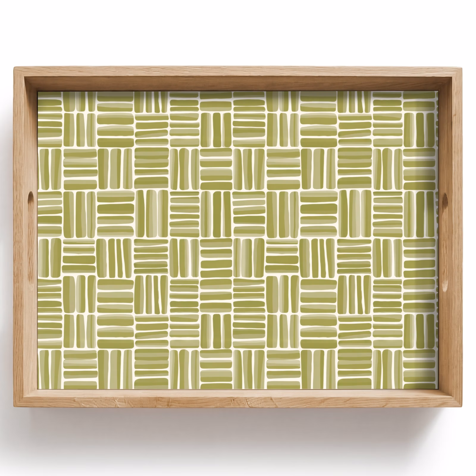 Plateau - Tresse - Motif - Vert — 1