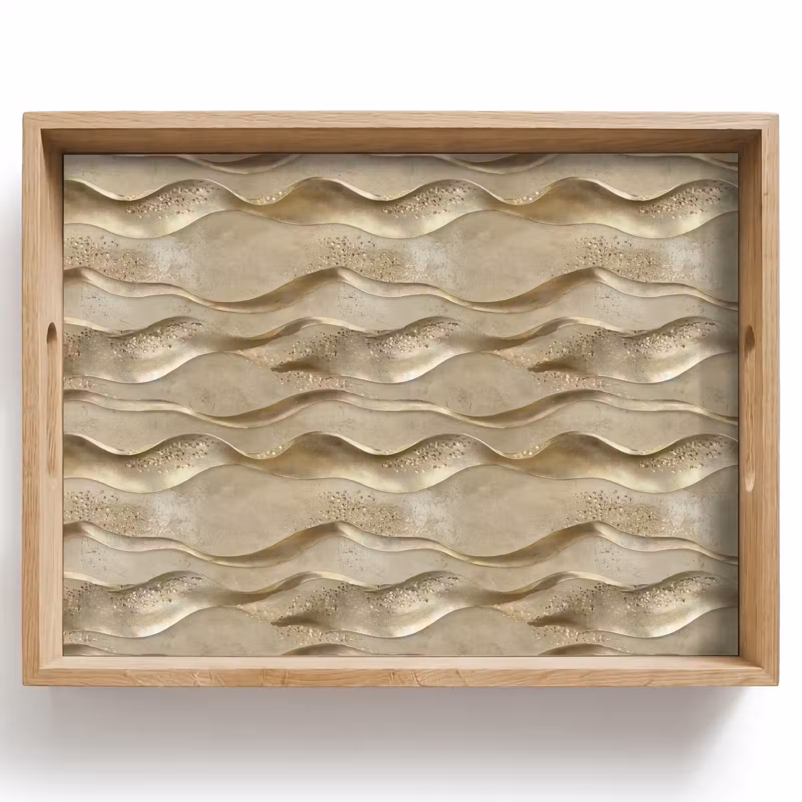 Plateau - Vagues - Motif - Or — 1