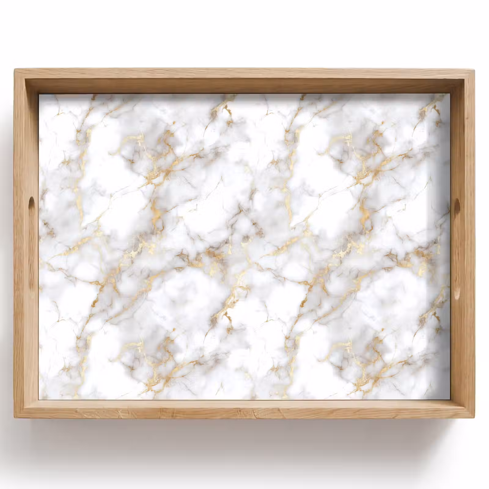 Plateau - Veines d'or - Marbre - Blanc — 1