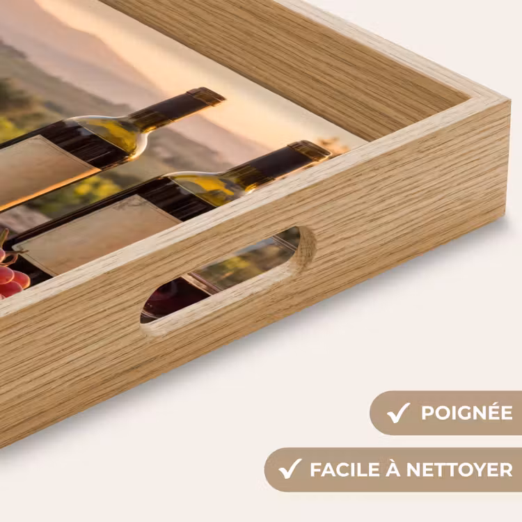 Plateau - Vin - Verres - Raisins - Vignoble — 8