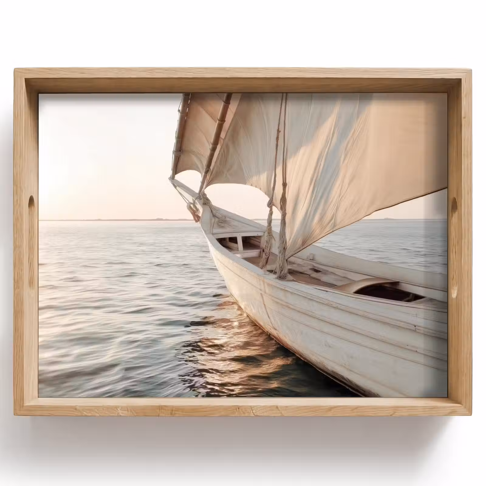 Plateau - Voilier - Mer - Beige - Soleil — 1