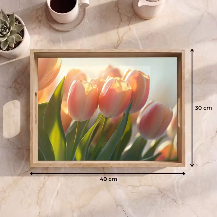 Plateau - Tulipes - Rose - Sunbeams — 7