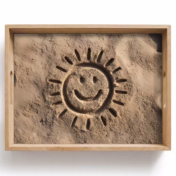Plateau - Visage - Soleil - Sable - Signé — 1
