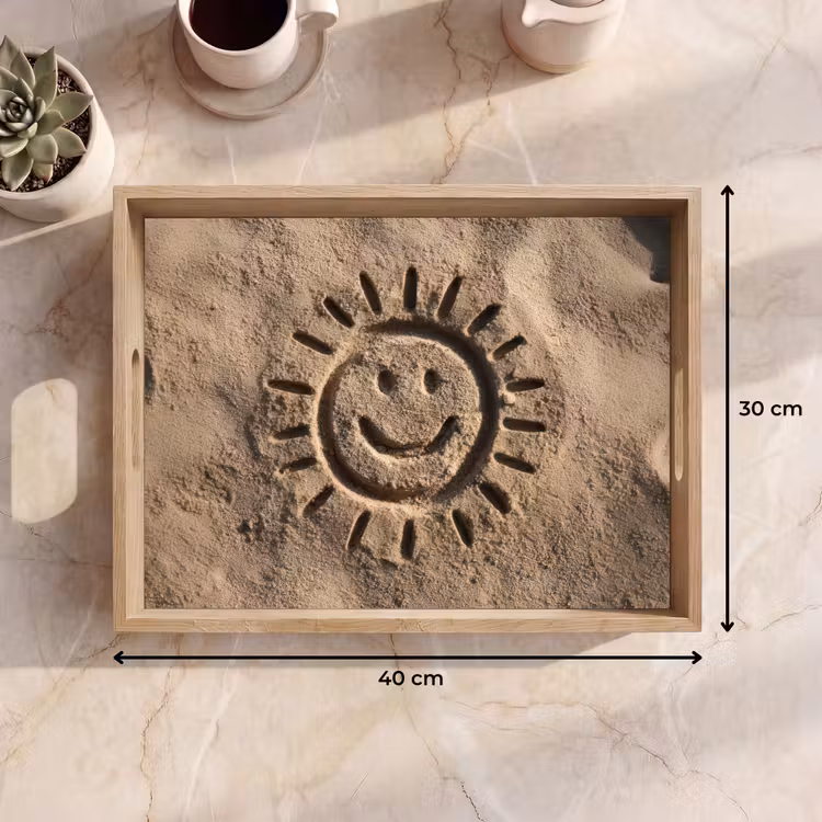 Plateau - Visage - Soleil - Sable - Signé — 7