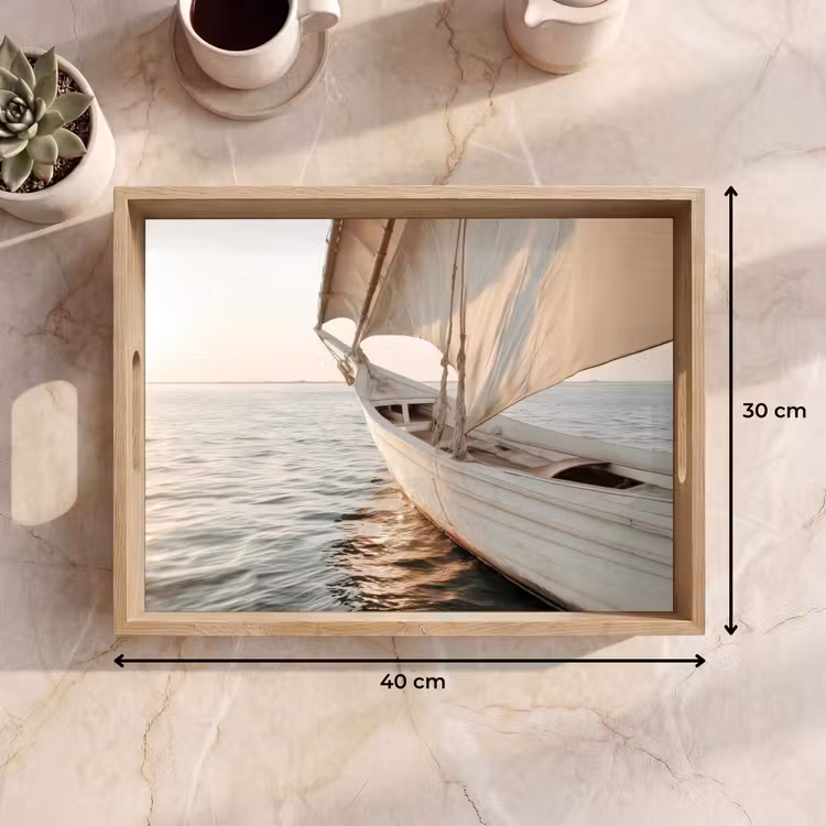 Plateau - Voilier - Mer - Beige - Soleil — 7