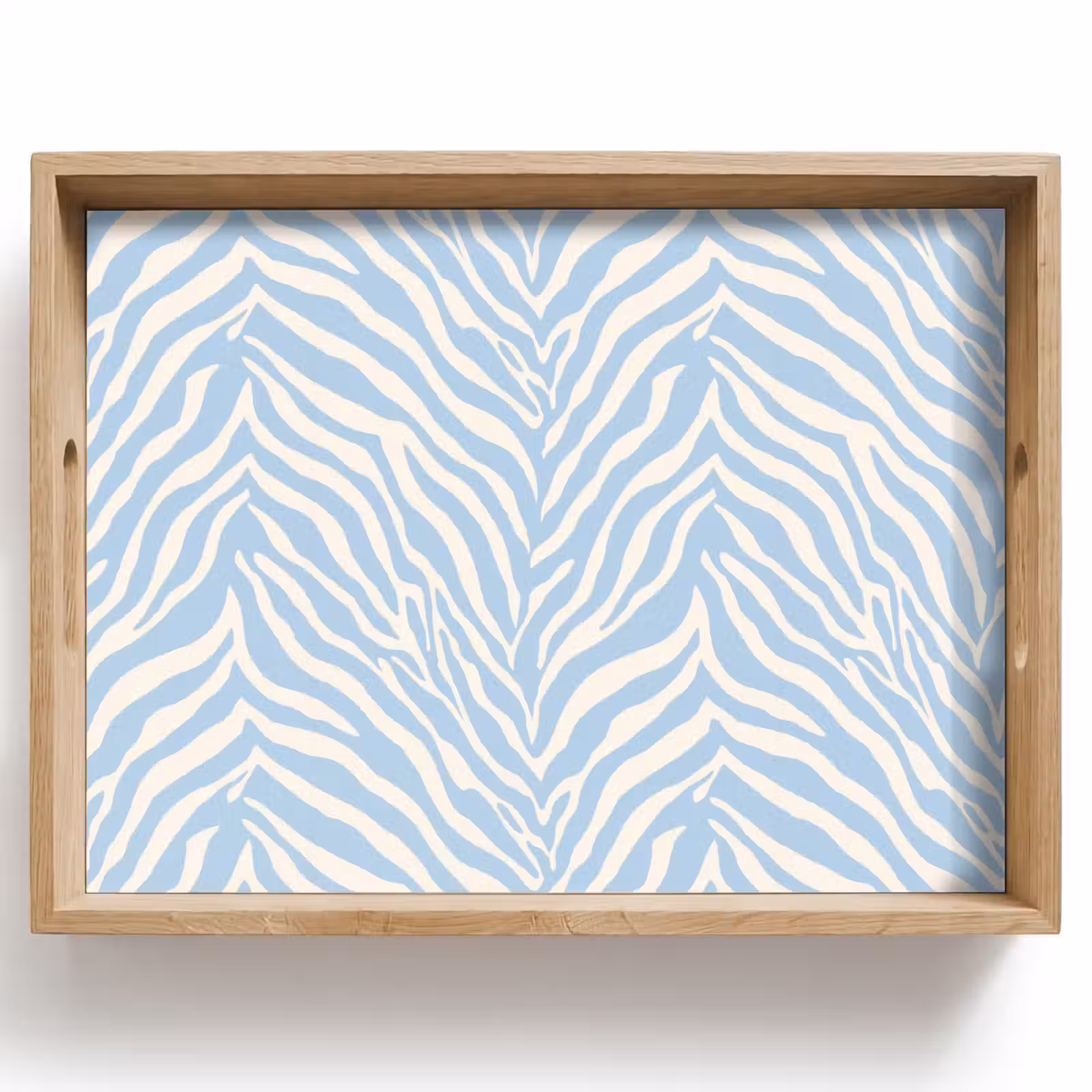Plateau - Zèbre - Motif - Bleu - Blanc — 1