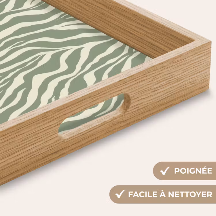 Plateau - Zèbre - Motif - Vert — 8
