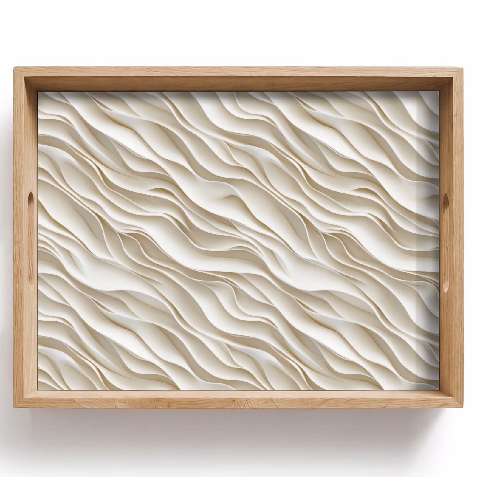 Plateau - Vagues - Blanc - Minimaliste — 1