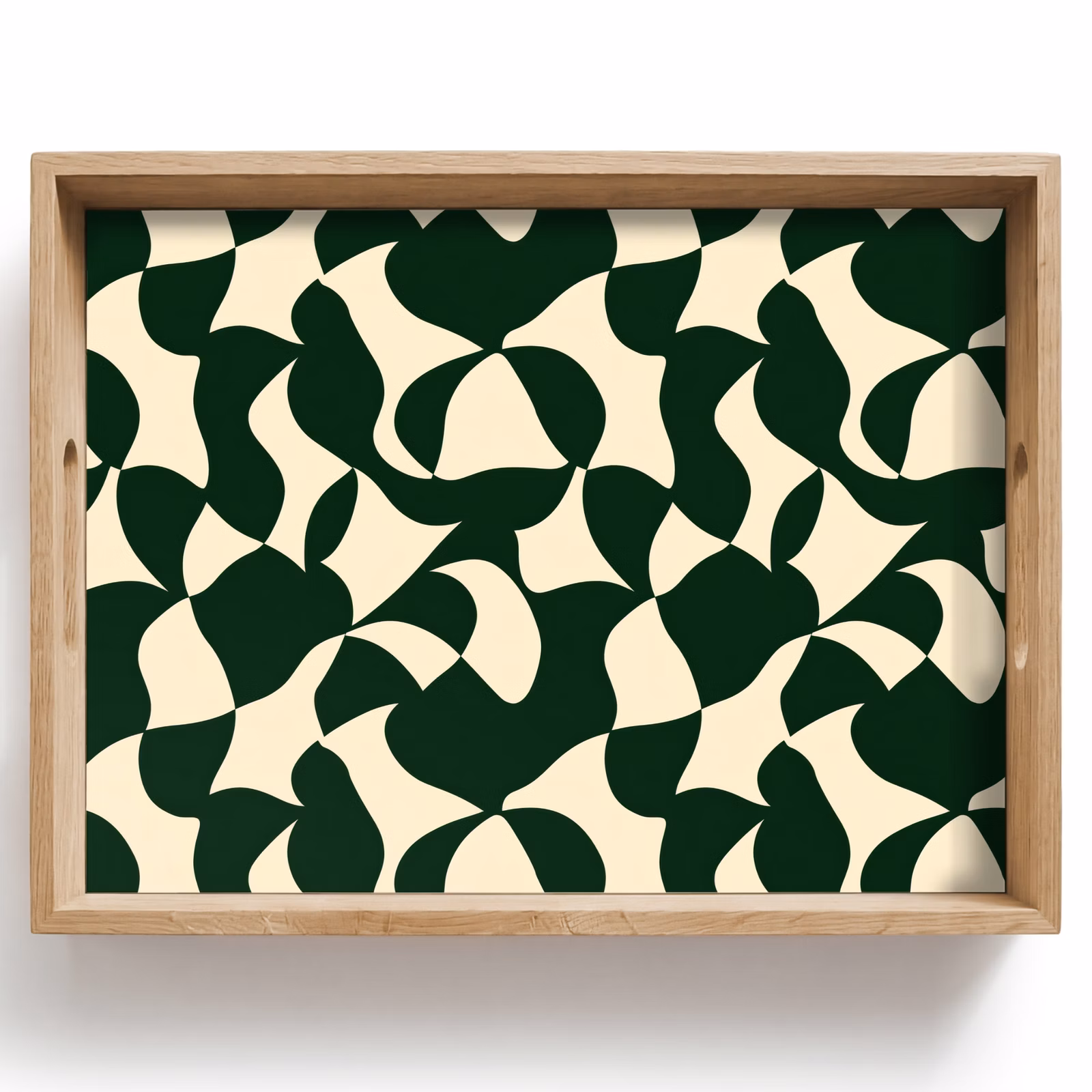 Plateau - Vert - Surfaces organiques - Crème — 1
