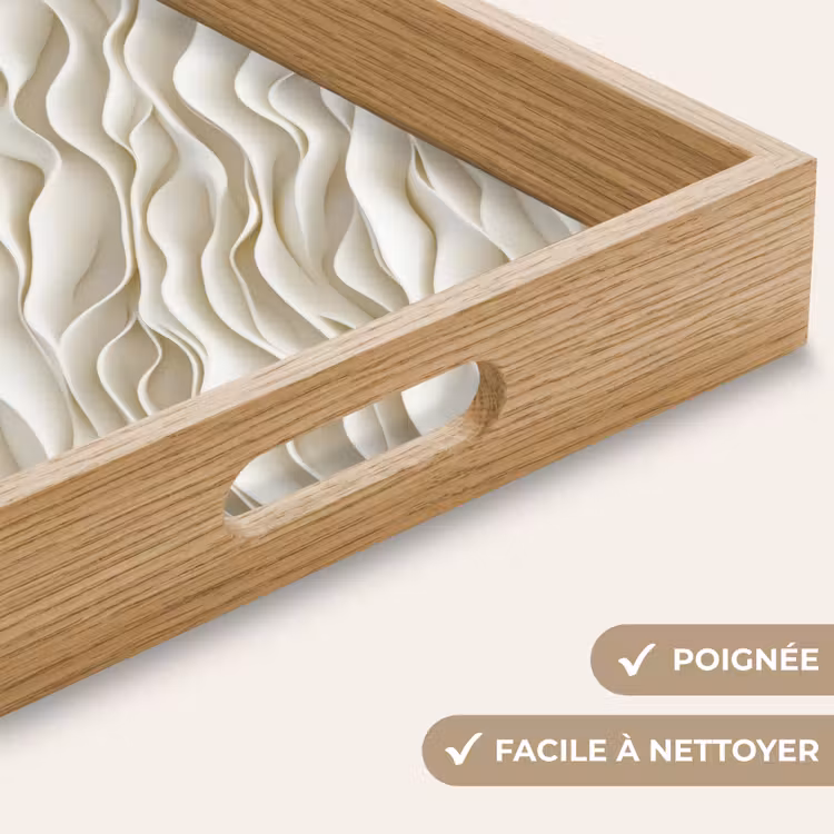 Plateau - Vagues - Blanc - Minimaliste — 8