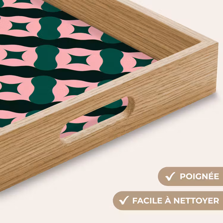Plateau - Vert - Rose - Rétro - Étoiles — 8