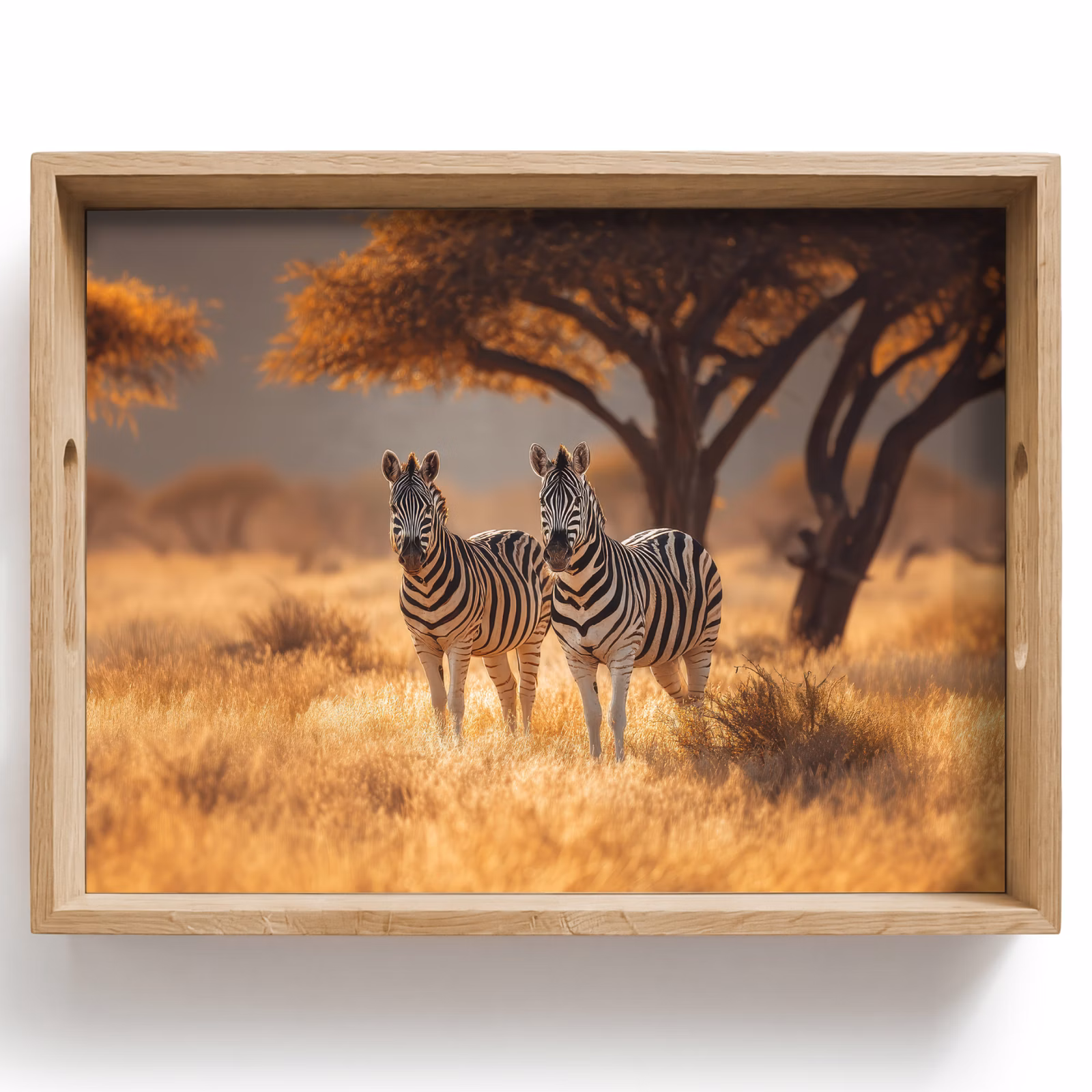 Plateau - Zèbres - Paysage de savane - Herbe — 1