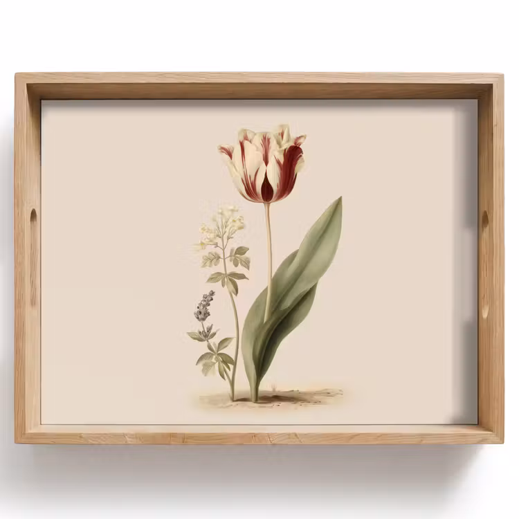 Plateau - Tulipe - Minimaliste - Beige — 1