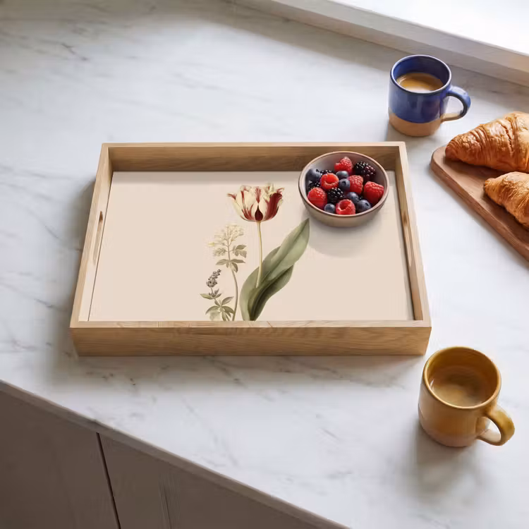 Plateau - Tulipe - Minimaliste - Beige — 3