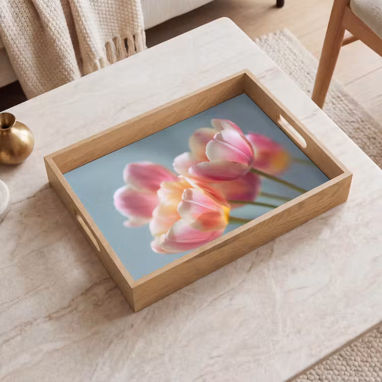 Plateau - Tulipes - Rose - Tiges — 2