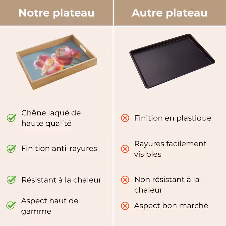 Plateau - Tulipes - Rose - Tiges — 9