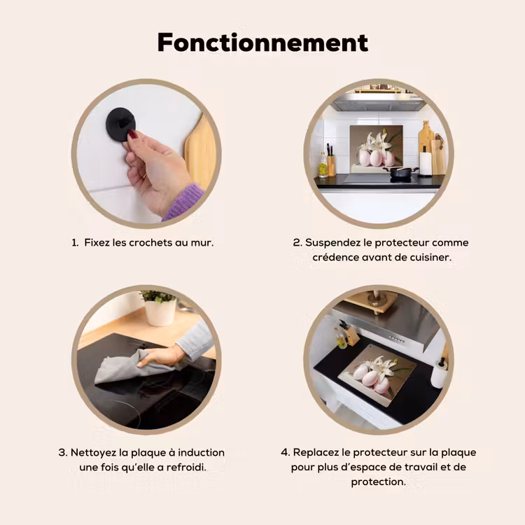 Protection à induction avec crochets - Lys - Œufs - Pâques — 7