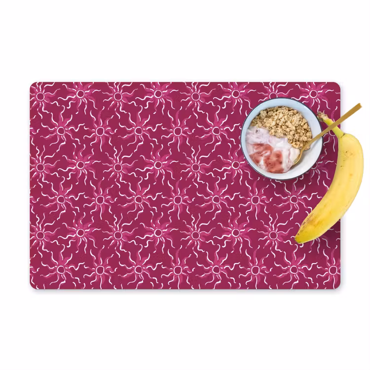 Set de table – 6 pièces - Bohème - Soleil - Magenta — 1