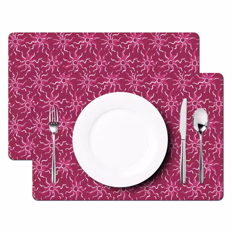 Set de table – 6 pièces - Bohème - Soleil - Magenta — 2