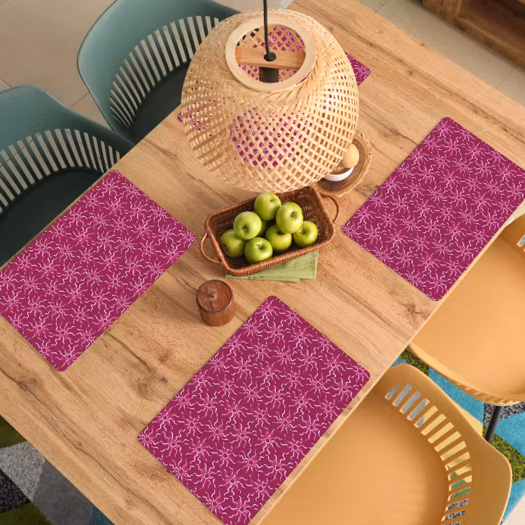 Set de table – 6 pièces - Bohème - Soleil - Magenta — 3
