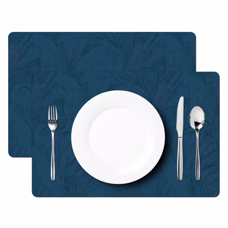 Set de table – 6 pièces - Abstrait - Motif - Bleu foncé - Elégant — 2