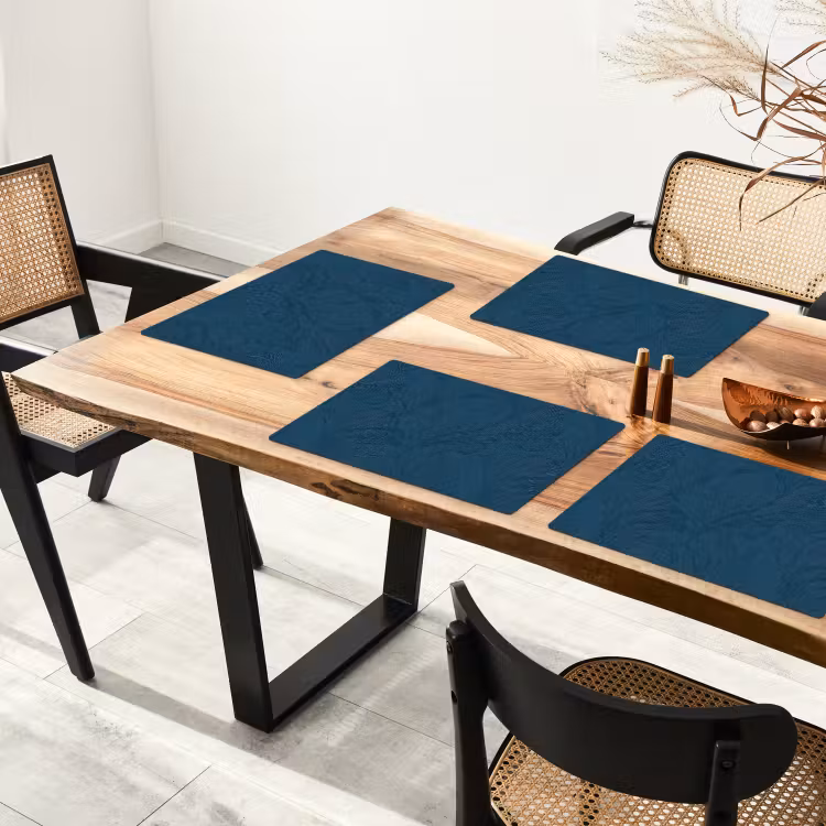 Set de table – 6 pièces - Abstrait - Motif - Bleu foncé - Elégant — 4