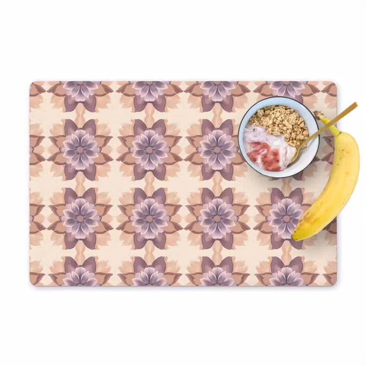 Set de table – 6 pièces - Classique - Motif - Violet — 1