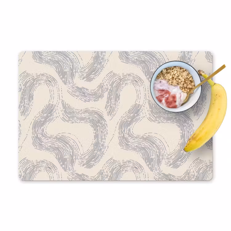 Set de table – 6 pièces - Lignes - Motif - Beige - Minimaliste — 1