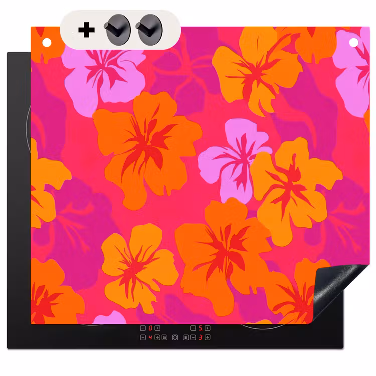 Protection à induction avec crochets - Été - Hibiscus - Coloré — 3