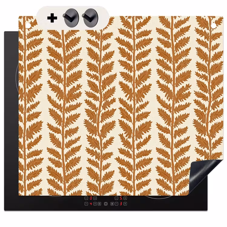 Protection à induction avec crochets - Texture - Feuilles - Ocre — 3